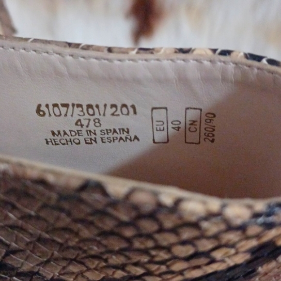 Zara Snakeskin Platform Heeled Booties Size 40 9 - Picture 5 of 7